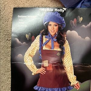 Hottie Holly Costume with Blue Bonnet